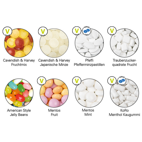 Schiebedeckeldose, Mini Bonbons Fruchtmix