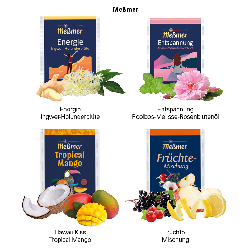 Werbekarte Midi, Meßmer Tee Früchte-Mischung