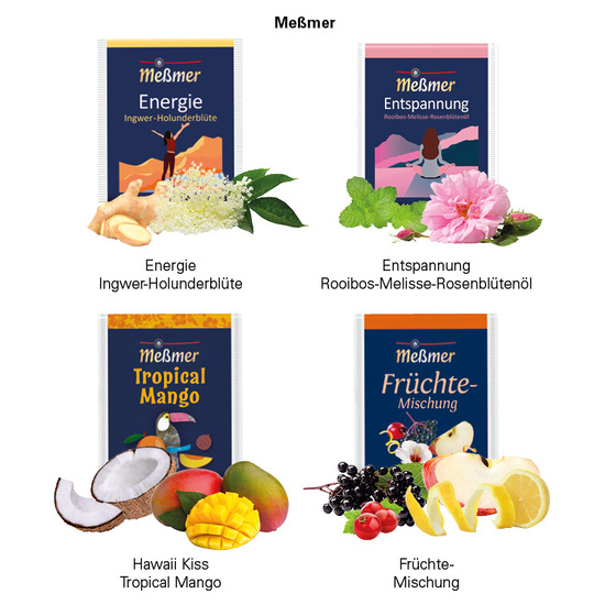 Werbekarte Midi, Meßmer Tee Früchte-Mischung