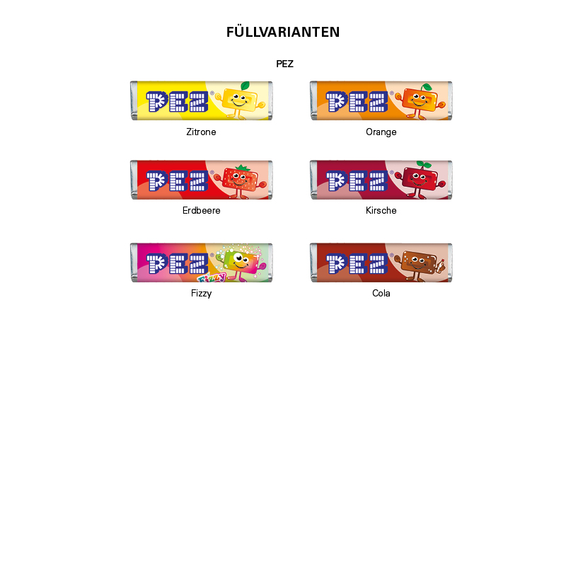 Werbekarte Visitenkartenformat, PEZ Bonbonriegel Zitrone
