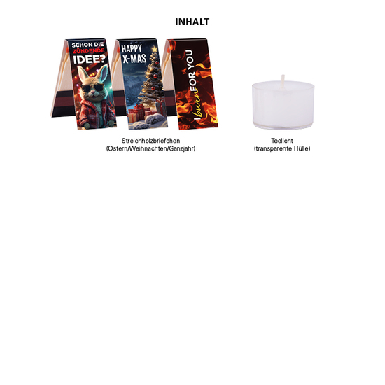 Geschenkbox Mini Hasenohren, Teelicht