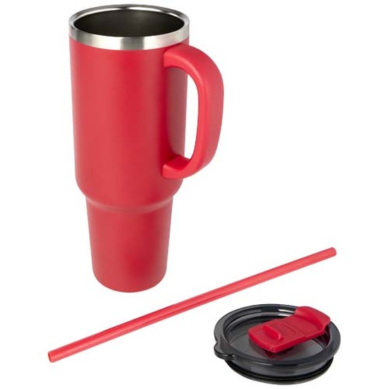 Sydney 1200 ml doppelwandiger RCS-zertifizierter Kupfer-Vakuum Isolierbecher mit Strohhalm