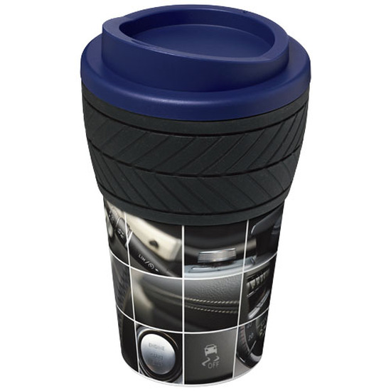 Brite-Americano® 350 ml Isolierbecher mit Schutzring Reifen-Design