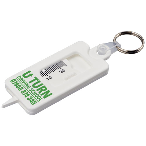 Kym Reifenprofilmesser Schlüsselanhänger aus recyceltem Material