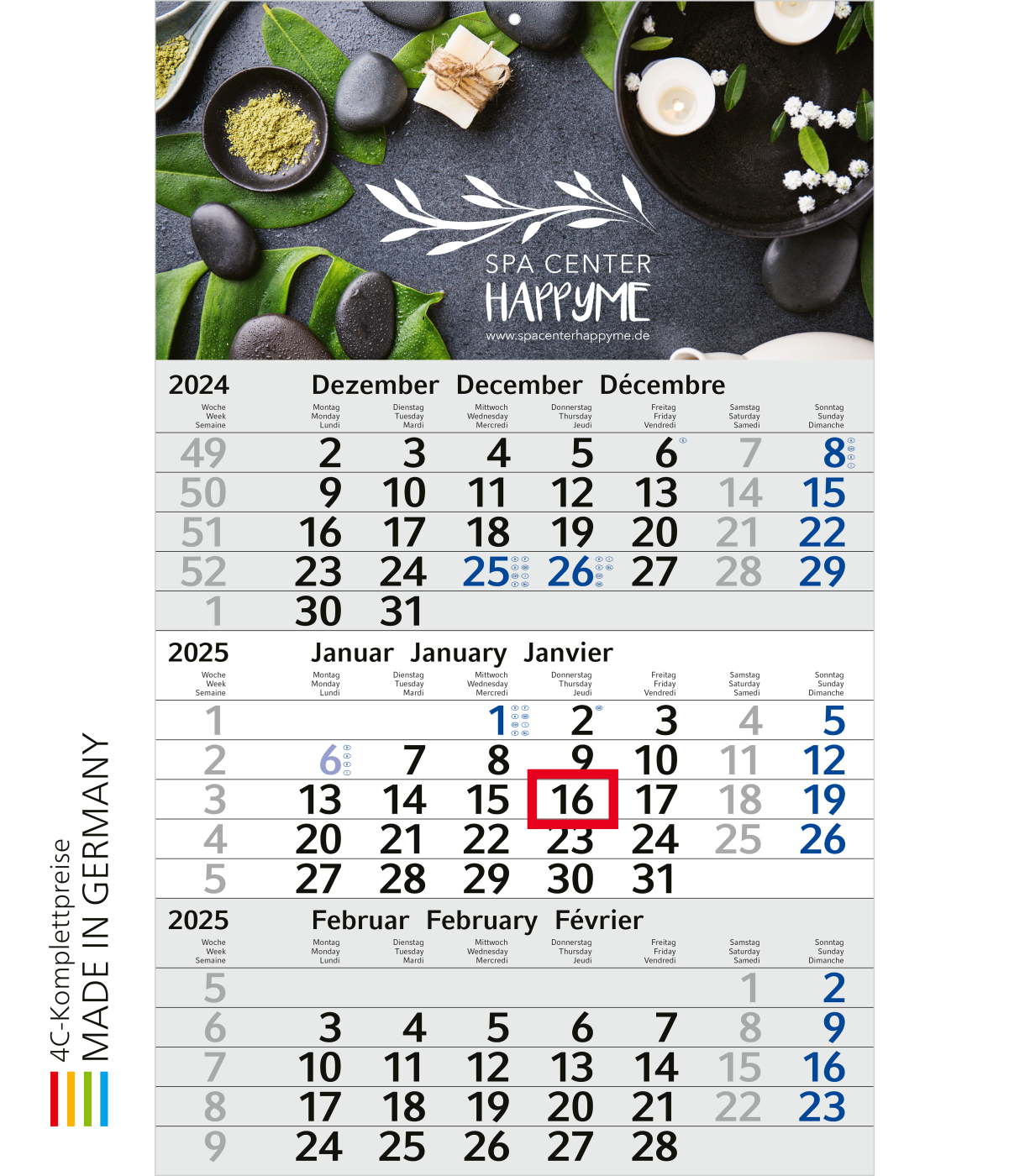 3-Monats-Kalender Budget 3 Bestseller, blau