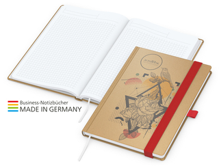 Match-Book White Bestseller A4 Natura braun-individuell,  rot