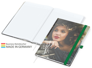 Match-Book White Bestseller A4 Cover-Star matt-individuell, grün