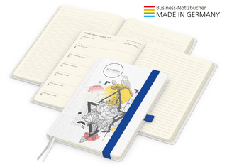 Buchkalender Match-Hybrid Creme Bestseller, Natura individuell, mittelblau