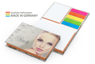 Kombi-Set Prag White Bestseller Bookcover gloss-individuell, Farbschnitt orange