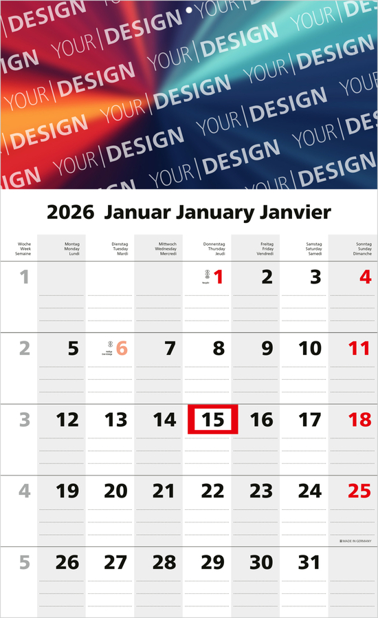 1-Monatskalender Solo 1 Bestseller (Einblatt)