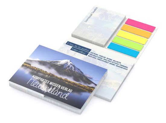 Haftnotiz-Set Brüssel Individuell Softcover Recycling, 50/50 Blatt