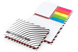 Haftnotiz-Set Budapest Bookcover White Bestseller, matt-individuell, Farbschnitt rot