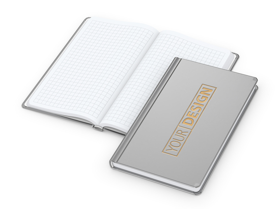 Notizbuch Easy-Book Basic Bestseller, Pocket, silber inkl. Goldprägung