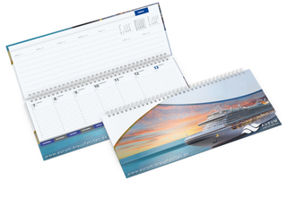 Tisch-Querkalender Master Register Cover-Star Bestseller, gloss-individuell