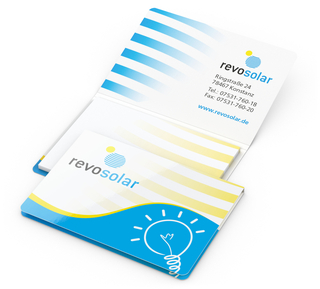 Haftnotiz Memo-Card Individuell Bestseller, gloss-individuell