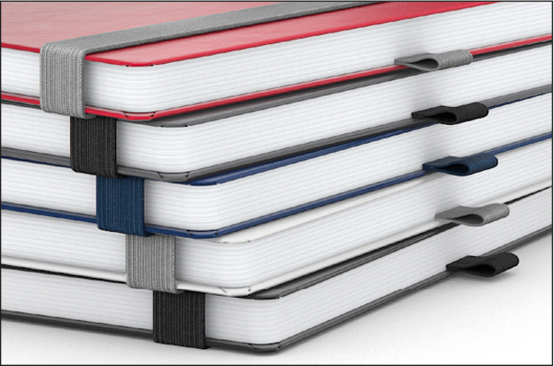 Notizbuch Vision-Book White Bestseller, A4, rot inkl. Goldprägung