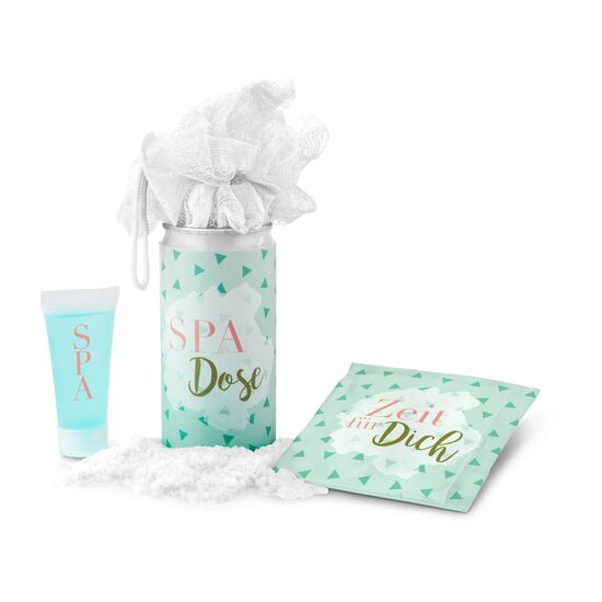 Geschenkset / Präsenteset: SPA Dose Ostern - Etikett Sie sind das Gelbe vom Ei 2K1223e