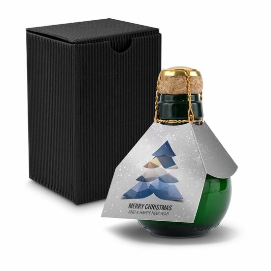 Origineller Sekt Merry Christmas - Karton Schwarz, 125 ml 2K1358l2