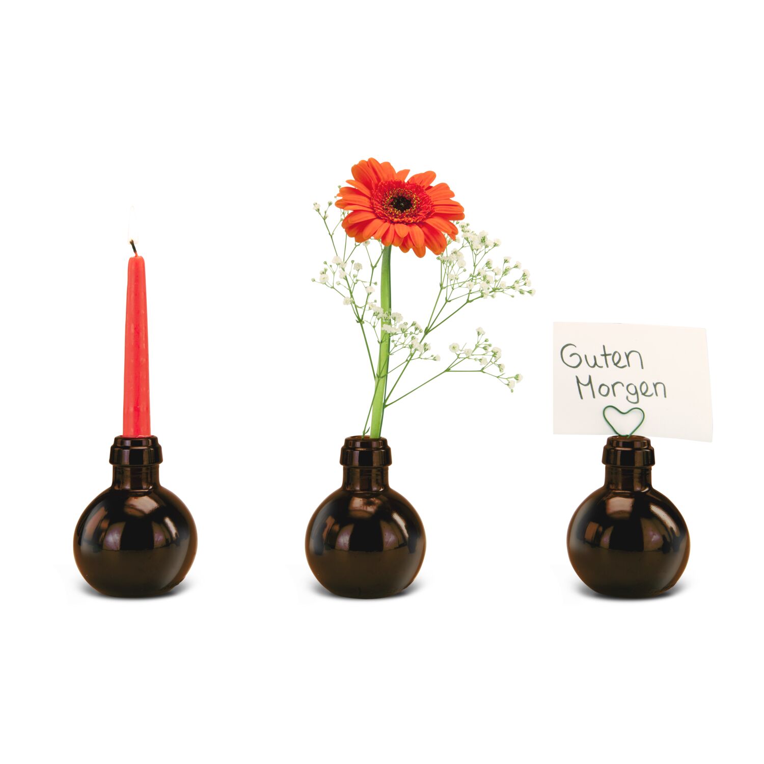 Origineller Sekt Herzlichen Glückwunsch - Karton Schwarz, 125 ml 2K1358m2