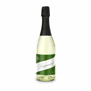 Sekt Cuvée - Flasche klar - Kapselfarbe Schwarz, 0,75 l 2K1905d