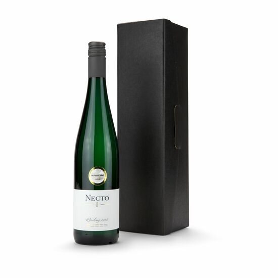 Geschenkset / Präsenteset: Weißwein im schwarzen Geschenkkarton 2K2046