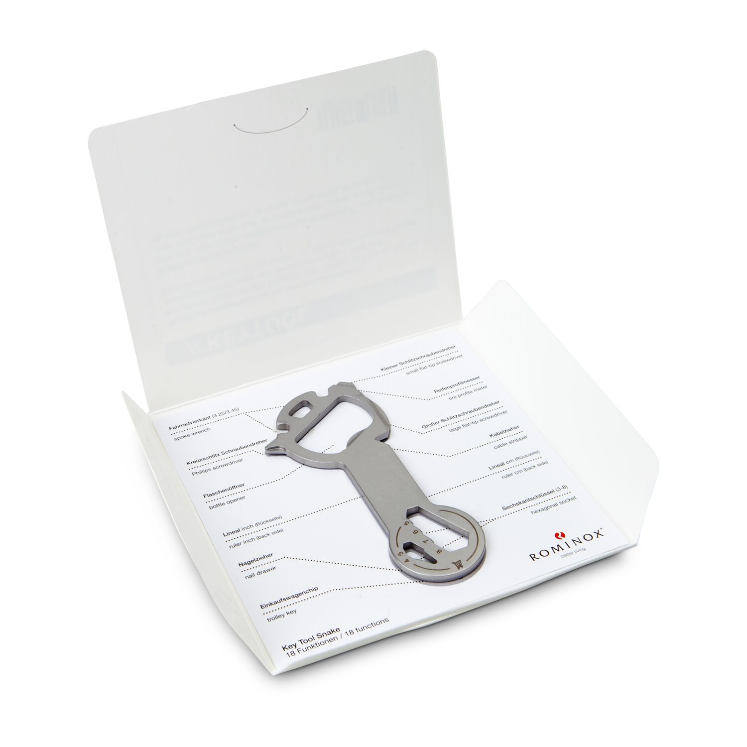 ROMINOX® Key Tool Snake (18 Funktionen) Große Helden 2K2106c