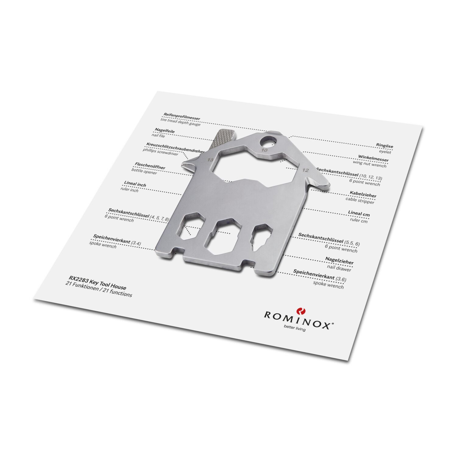 ROMINOX® Key Tool House (21 Funktionen) Deutschland Fan Jubelverstärker 2K2107i