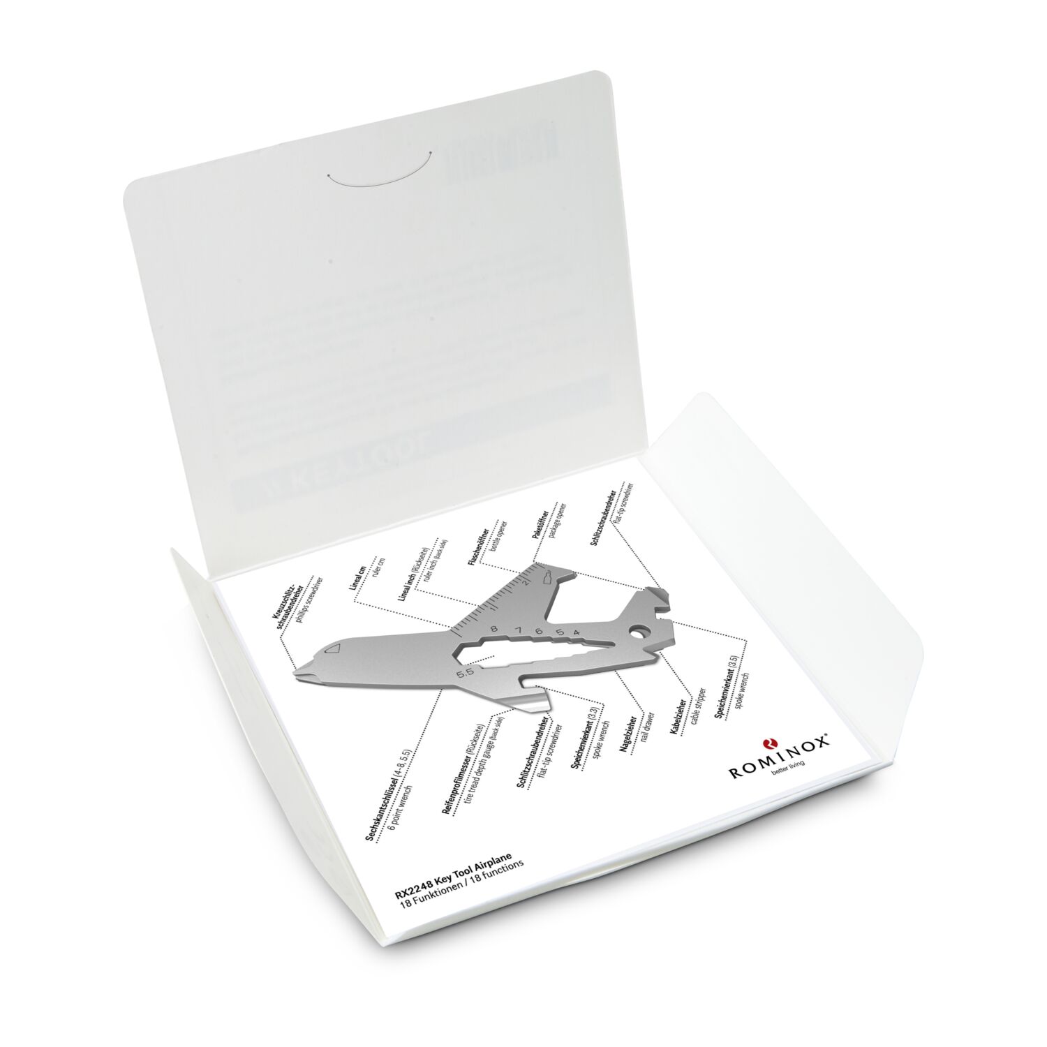 ROMINOX® Key Tool Airplane (18 Funktionen) Super Dad 2K2108g