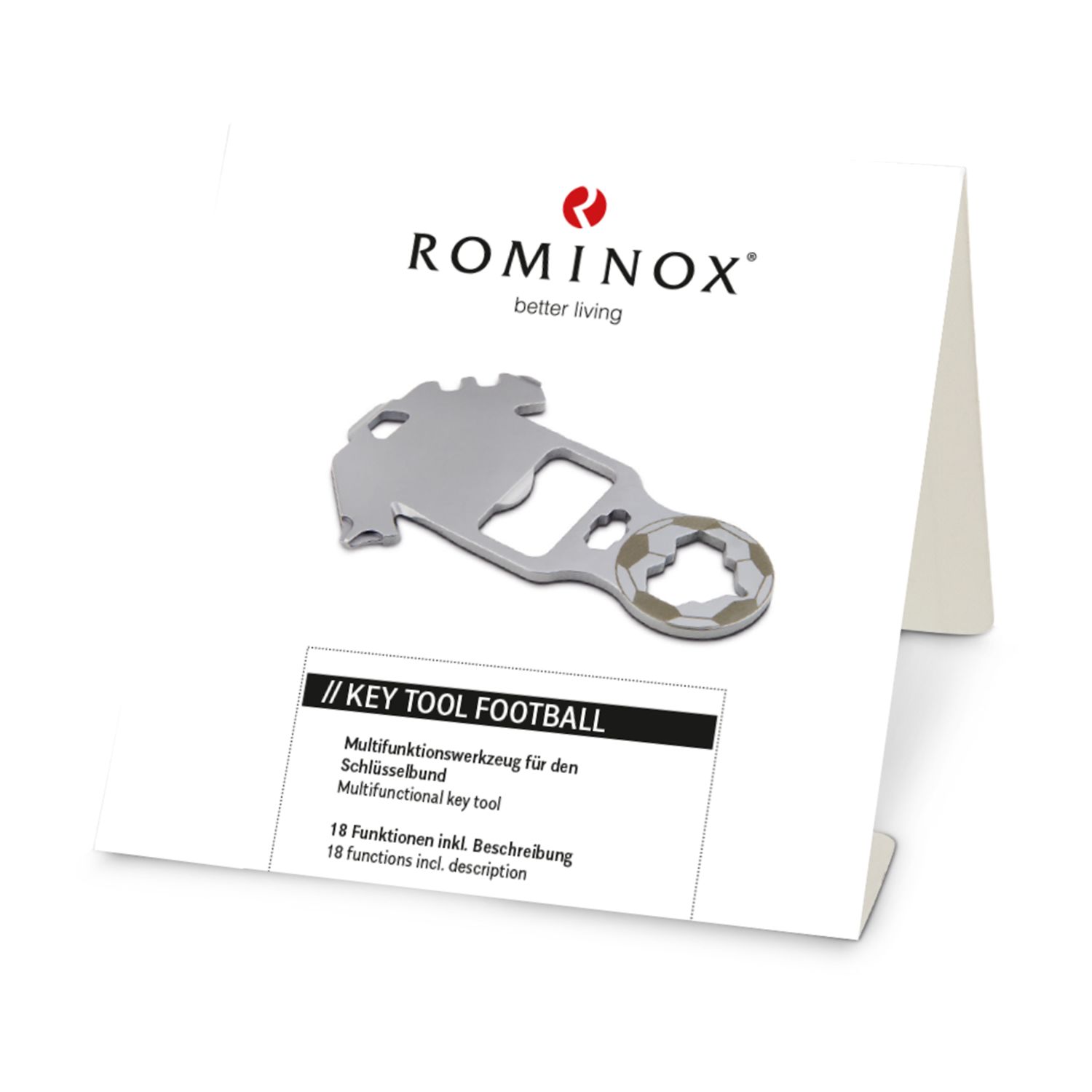 ROMINOX® Key Tool Football (18 Funktionen) Viel Glück 2K2109h