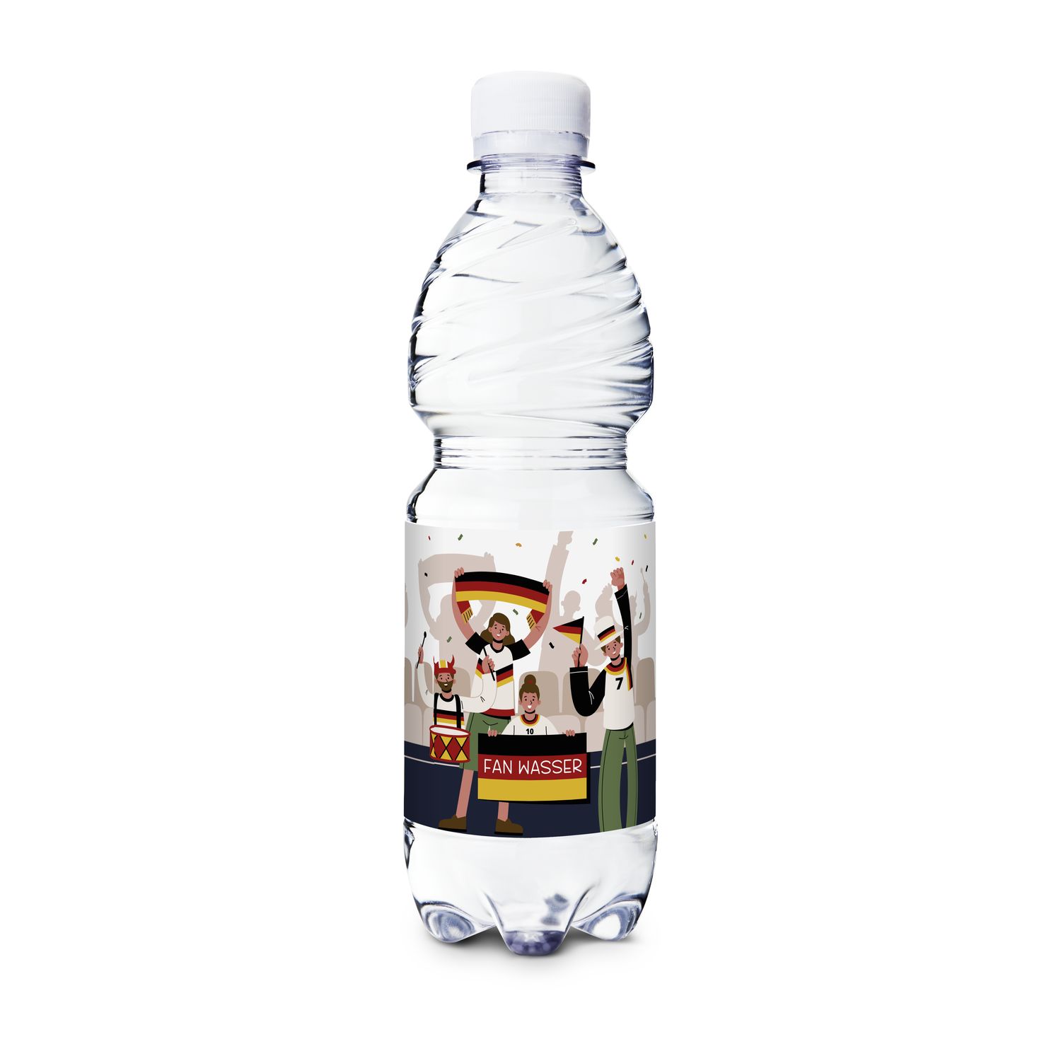 500 ml PromoWater - Mineralwasser zur Fußball Europameisterschaft, still - Eco Papier-Etikett 2P003Pf