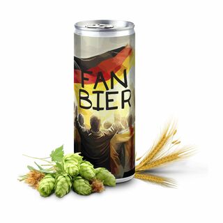 Helles Bier zur Fußball Europameisterschaft 2024 - feinherb und leicht malzig - Eco Papier-Etikett, 250 ml 2P025Pf