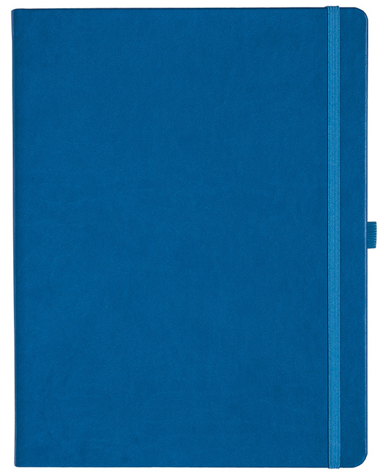 Notizbuch Style Large im Format 19x25cm, Inhalt blanco, Einband Slinky in der Farbe Azure