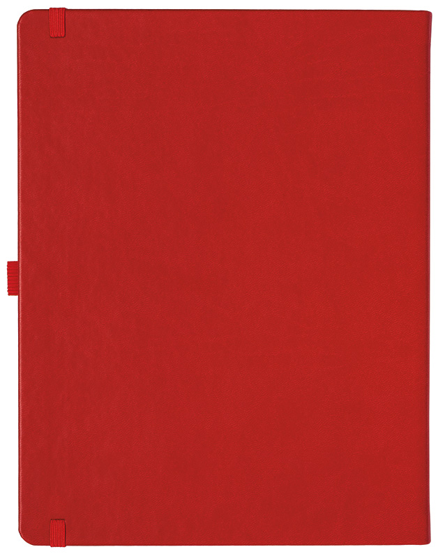 Notizbuch Style Large im Format 19x25cm, Inhalt kariert, Einband Slinky in der Farbe Scarlet