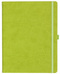 Notizbuch Style Large im Format 19x25cm, Inhalt liniert, Einband Slinky in der Farbe Lime