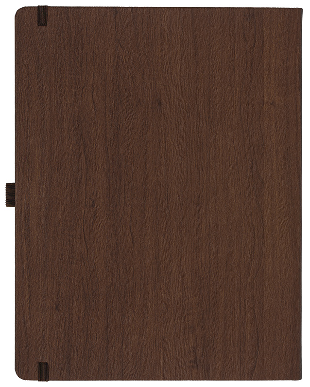 Notizbuch Style Large im Format 19x25cm, Inhalt liniert, Einband Woody in der Farbe Brown