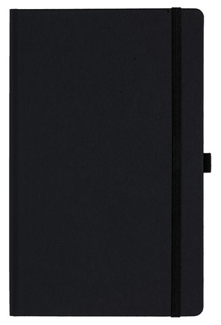 Notizbuch Style Medium im Format 13x21cm, Inhalt blanco, Einband Fancy in der Farbe Black