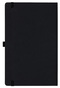 Notizbuch Style Medium im Format 13x21cm, Inhalt kariert, Einband Fancy in der Farbe Black