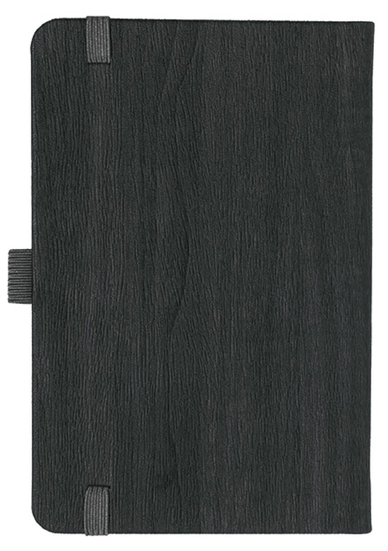 Notizbuch Style Small im Format 9x14cm, Inhalt kariert, Einband Woody in der Farbe Charcoal