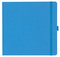 Notizbuch Style Square im Format 17,5x17,5cm, Inhalt blanco, Einband Fancy in der Farbe China Blue