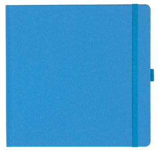Notizbuch Style Square im Format 17,5x17,5cm, Inhalt blanco, Einband Fancy in der Farbe China Blue