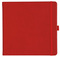 Notizbuch Style Square im Format 17,5x17,5cm, Inhalt blanco, Einband Slinky in der Farbe Scarlet