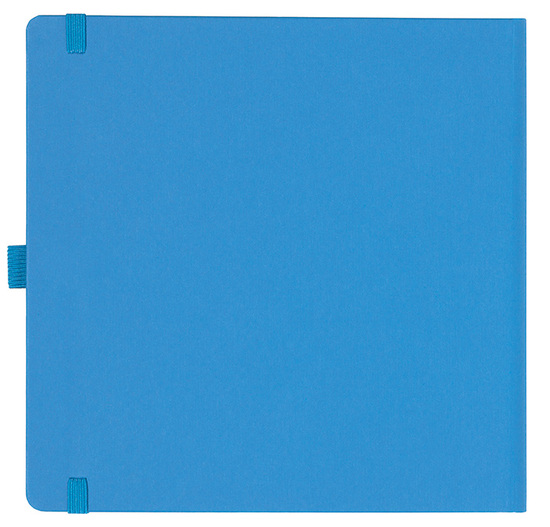 Notizbuch Style Square im Format 17,5x17,5cm, Inhalt kariert, Einband Fancy in der Farbe China Blue