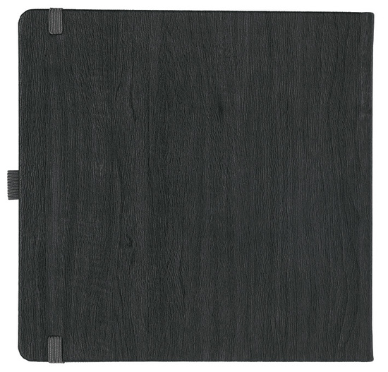 Notizbuch Style Square im Format 17,5x17,5cm, Inhalt kariert, Einband Woody in der Farbe Charcoal