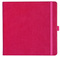 Notizbuch Style Square im Format 17,5x17,5cm, Inhalt liniert, Einband Slinky in der Farbe Pink.