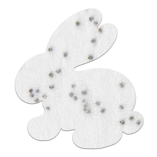 Samenpapier in Klappkärtchen Ei - Häschen