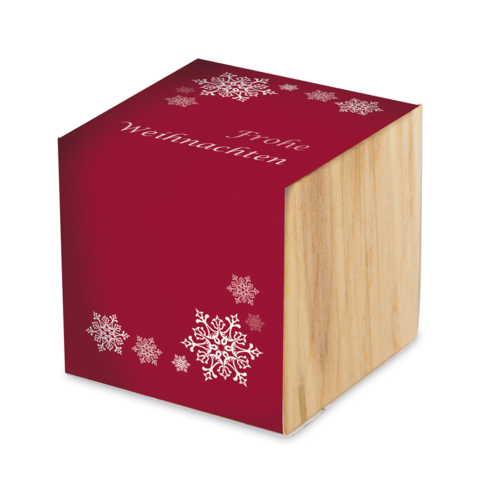 Pflanz-Holz Maxi mit Samen - Sonnenblume, 1 Seite gelasert