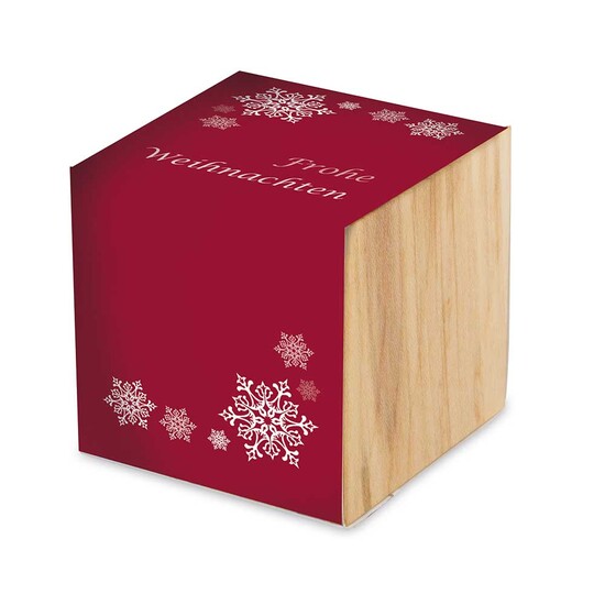 Pflanz-Holz Maxi mit Samen - Sommerblumenmischung, 2 Seiten gelasert