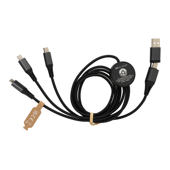 Terra 60W 120cm 6-in-1-Kabel aus RCS recyceltem Aluminium