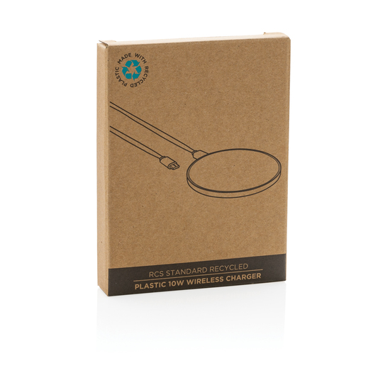 10W Wireless Charger aus RCS Standard recyceltem Kunststoff