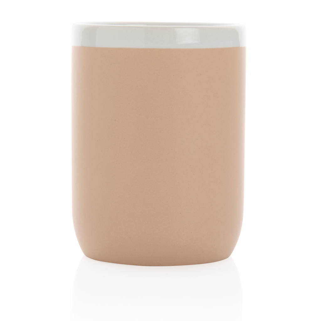 Keramiktasse mit weißem Rand, 300ml